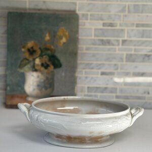 Antique White Ironstone Tureen